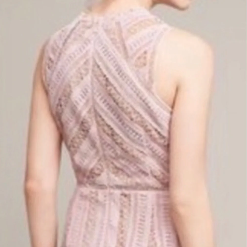 Anthro HD in Paris Emilia Laser Cut Lace Overlay Dress S - Picture 4 of 5